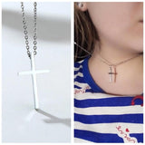 Women's Stainless Steel Cross Pendant Necklace, Christian Gift Jewelry