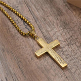 Vintage Christian Cross Necklace Pendant for Men
