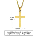 Vintage Christian Cross Necklace Pendant for Men