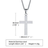 Vintage Christian Cross Necklace Pendant for Men