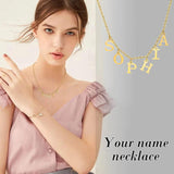 Custom Stainless Steel Name Necklaces for Women, Initial Letters