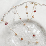 Mixed Purple Pink Baroque Pearl Choker Necklace for Women