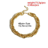Punk Lock Choker Necklace Pendant Women Chunky Chain Necklace Steampunk Men