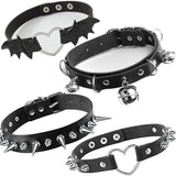 Sexy Harajuku PU Leather Choker Chain Necklace Gothic Collar Cosplay