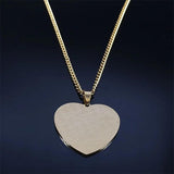 Heart Shape Bible Cross Necklace Women Stainless Steel Long Chain Necklaces