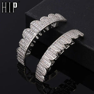 Hip Hop CZ Stones Grillz Caps Iced Out Micro Pave Grills