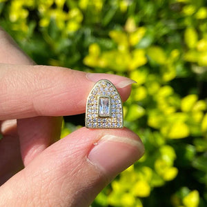 RACHELZ CZ Teeth Grillz Fangs Hip Hop Dental Grills 14K Tooth Caps