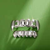 Hollow Heart Teeth Grillz 14K Plated Fangs Tooth Caps Dental Grills