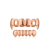 Hollow Heart Teeth Grillz 14K Plated Fangs Tooth Caps Dental Grills