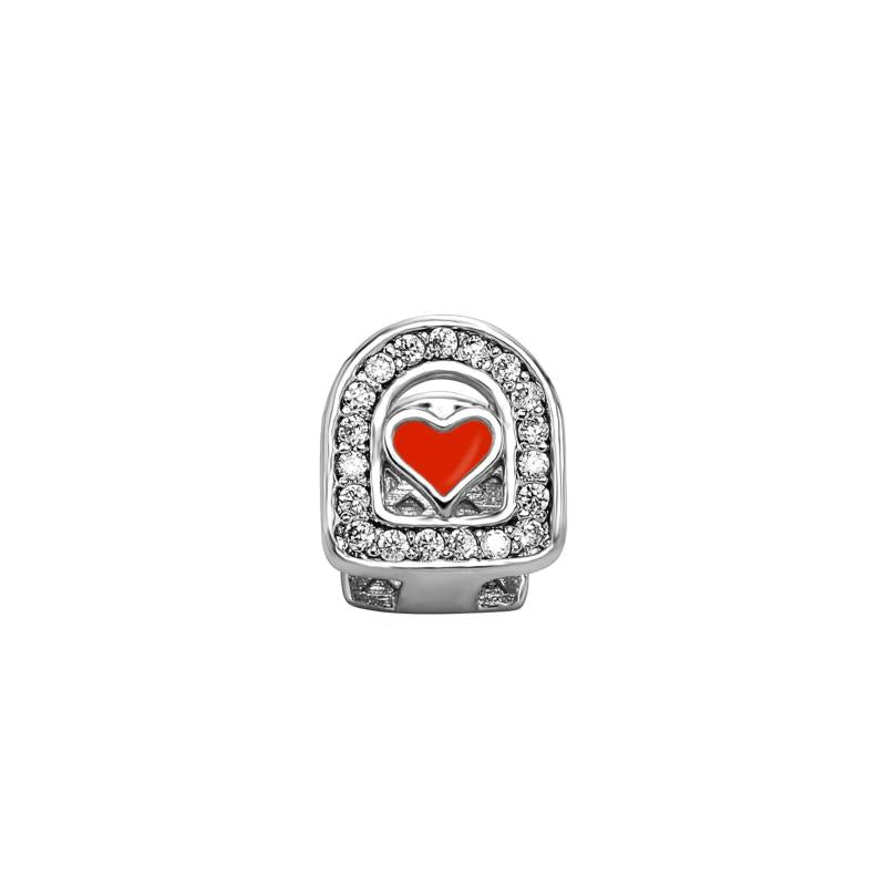 Silver Rhinestone Hip Hop Grillz Teeth Caps