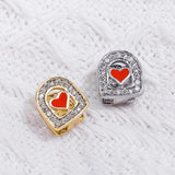 Silver Rhinestone Hip Hop Grillz Teeth Caps