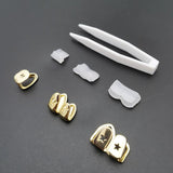 Silver Rhinestone Hip Hop Grillz Teeth Caps