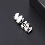 Hip Hop 2pcs Plated Teeth Caps Grillz Top & Bottom Charm Grills