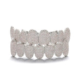 Hip Hop CZ Stones Teeth Grillz Iced Out Micro Pave Charm Grills For Men Women