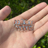 Rachelz 6/6 Full Hollow Teeth Grillz 14K Plated Tooth Caps Dental Grills
