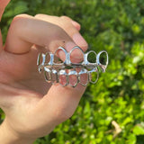 Rachelz 6/6 Full Hollow Teeth Grillz 14K Plated Tooth Caps Dental Grills