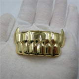 18K Plated Hip Hop Teeth Grillz Top & Bottom Grills Men Women Punk