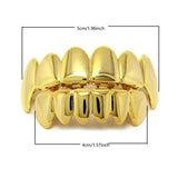 18K Plated Hip Hop Teeth Grillz Top & Bottom Grills Men Women Punk
