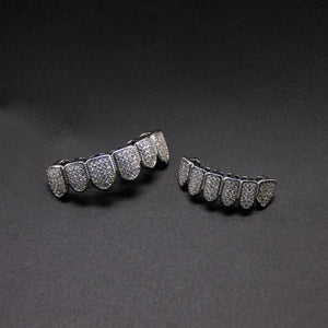 Halloween Full Zircon Inlaid HIPHOP Teeth Ornament