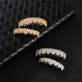 Hip Hop CZ Stones Teeth Grillz Caps Full Iced Out Set