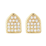 2pcs Iced Out CapsTeeth Grillz Cubic Zircon Micro Pave Top & Bottom Charm Grills