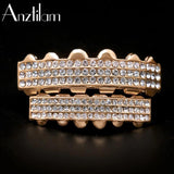 Iced Out Grillz Teeth Full Zircon Goth Hip Hop Jewelry