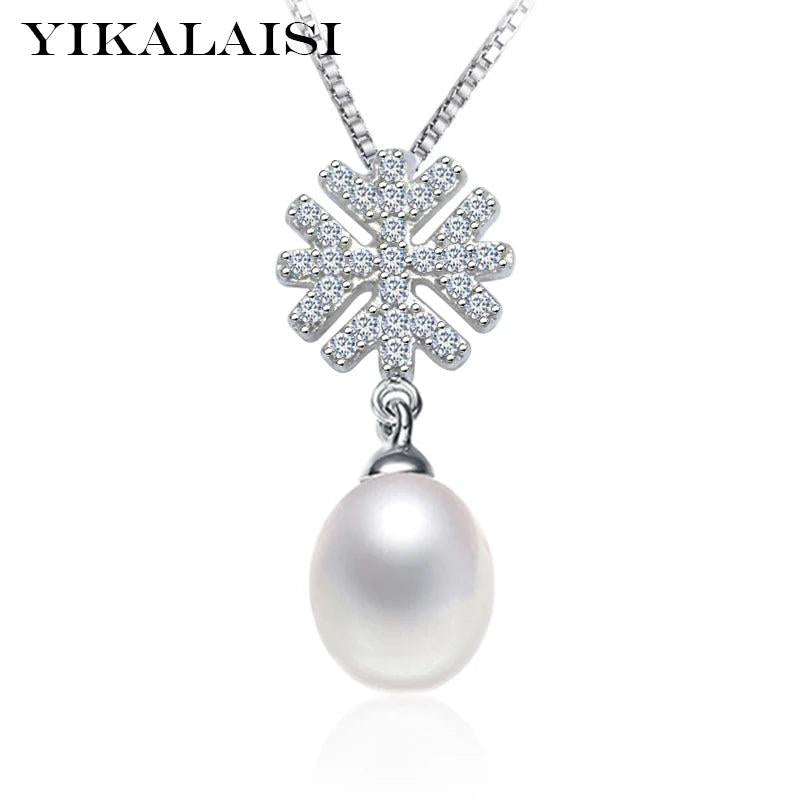 Freshwater Pearl Necklace 8-9mm Choker 925 Silver Jewelry