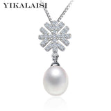 Freshwater Pearl Necklace 8-9mm Choker 925 Silver Jewelry