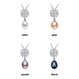 Freshwater Pearl Necklace 8-9mm Choker 925 Silver Jewelry