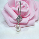 Freshwater Pearl Necklace 8-9mm Choker 925 Silver Jewelry
