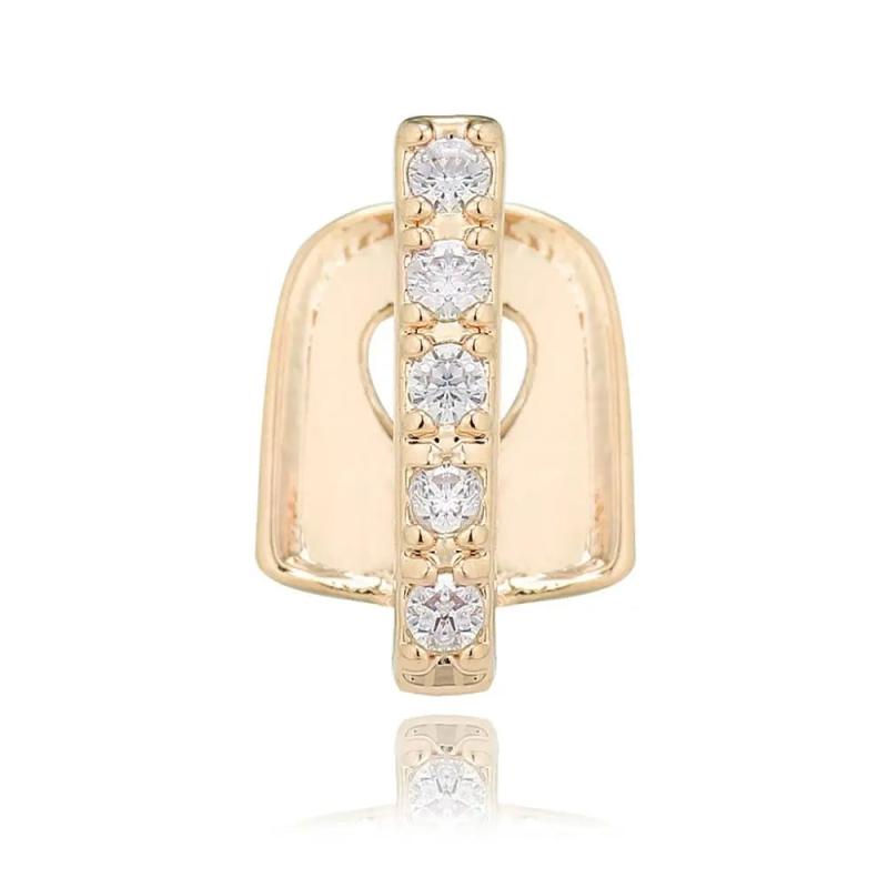 Hip Hop CZ Grillz Top Dental Oral Punk Tooth Hat Women's Jewelry