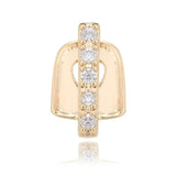 Hip Hop CZ Grillz Top Dental Oral Punk Tooth Hat Women's Jewelry