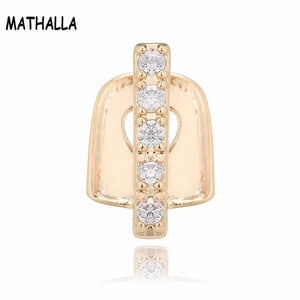 Hip Hop CZ Grillz Top Dental Oral Punk Tooth Hat Women's Jewelry