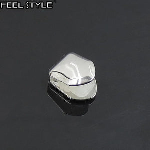 Hip Hop Copper Single Tooth Grill Cap with Zircon Dental Braces