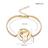 Dental Charm Bangle Bracelet Inlaid Crystal Tooth Pendant Dentist Jewelry