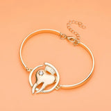 Dental Charm Bangle Bracelet Inlaid Crystal Tooth Pendant Dentist Jewelry
