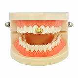 Gold-Plated Open Tooth Grill Crown Single Tooth Grill Cover
