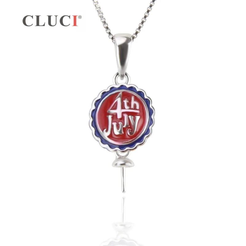 4th of July Independence Pearl Pendant Finding for Jewelry Making