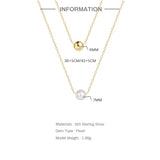 925 Silver Zircon Pendant Necklace Double Layer Choker Necklaces For Women