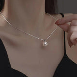 925 Silver Pearl Choker Necklace for Women