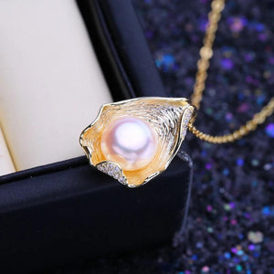 10-11MM Freshwater Pearl Necklace Women Bohemian Pendant Birthday Gift