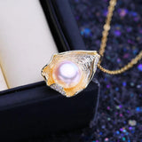 10-11MM Freshwater Pearl Necklace Women Bohemian Pendant Birthday Gift