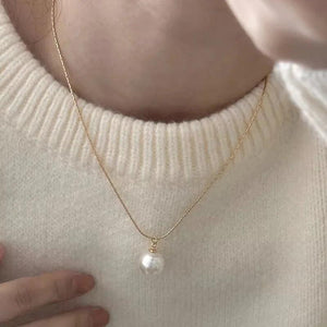 925 Silver Pearl Shape Necklace for Women Fine Jewelry