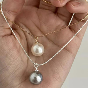 925 Silver Pearl Shape Necklace for Women Fine Jewelry