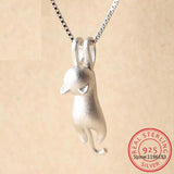 925 Silver Cat Pendant Necklace - Cute Kitten Charm Jewelry for Cat Lovers