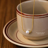 925 Silver Shell Pearl Pendant Necklace for Women Party