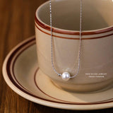 925 Silver Shell Pearl Pendant Necklace for Women Party