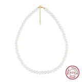 KISS MANDY Handpicked Choker Pearls Necklace 925 Sterling Silver