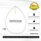 KISS MANDY Handpicked Choker Pearls Necklace 925 Sterling Silver