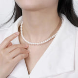 KISS MANDY Handpicked Choker Pearls Necklace 925 Sterling Silver